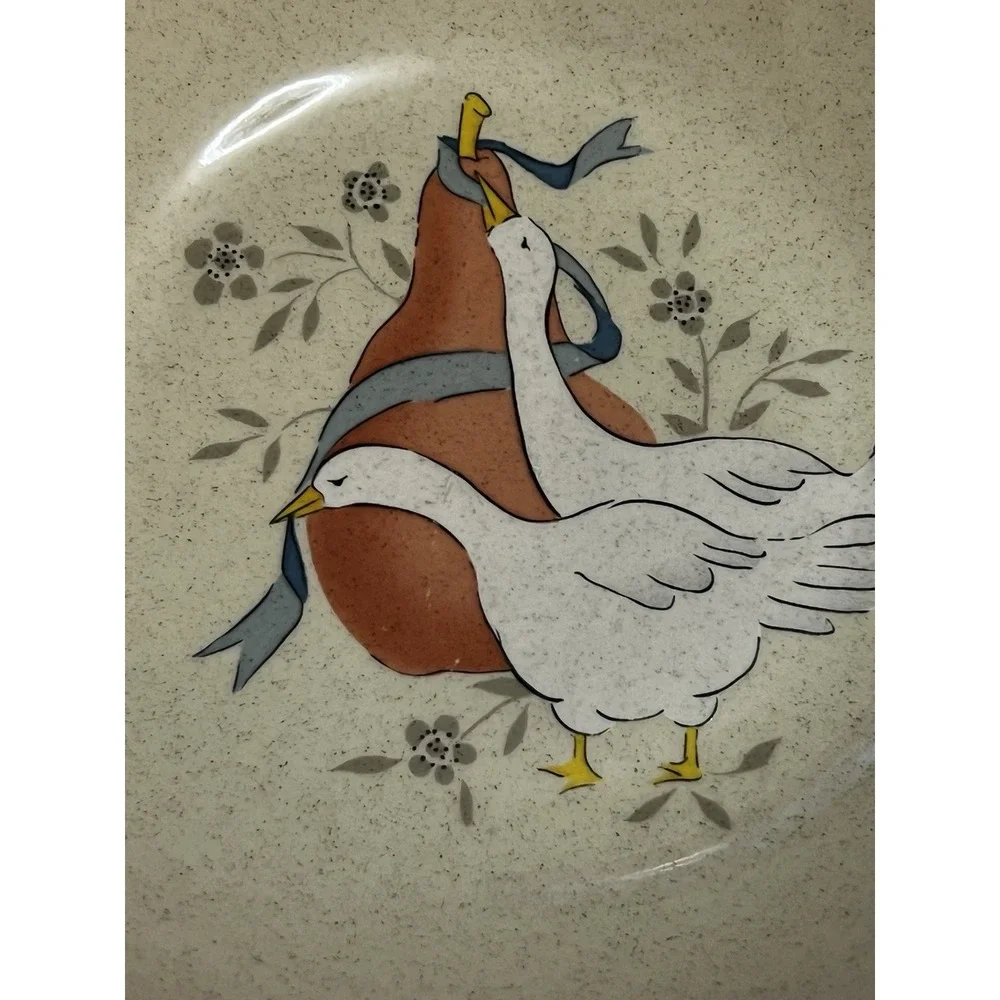 Vtg Cottagecore Geese international Marmalade Serving Bowl 9